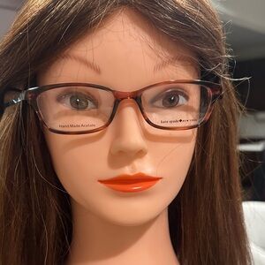 Kate Spade Leanne 1Y5 Clear Red Bronze Eyeglasses Frames 135 Designer Women